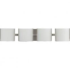 Arch LED Collection 4-Light Brushed Nickel Etched Glass Modern Bath Vanity Light by Progress Lighting -Progress Lighting Shop cottage white progress lighting flush mount lights p300292 009 30 44 1000
