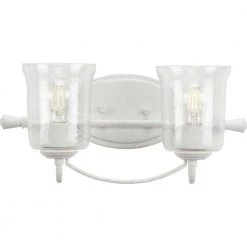 Bowman Collection 2-Light Cottage White Clear Chiseled Glass Coastal Bath Vanity Light by Progress Lighting 18 Bowman Collection 2-Light Cottage White Clear Chiseled Glass Coastal Bath Vanity Light by Progress Lighting -Progress Lighting Shop cottage white progress lighting vanity lighting p300254 151 fa 1000