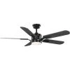 Claret 54 in. 5-Blade LED Reversible Black/Grey Weathered Wood AC Motor Transitional Ceiling Fan with Light and Remote by Progress Lighting -Progress Lighting Shop distressed ebony progress lighting ceiling fans with lights p250007 031 30 64 1000