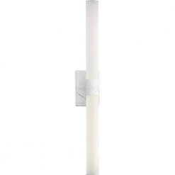 Blanco LED Collection 32" Faux White Marble Etched White Glass Luxe Bath Vanity Light by Progress Lighting 17 Blanco LED Collection 32" Faux White Marble Etched White Glass Luxe Bath Vanity Light by Progress Lighting -Progress Lighting Shop faux white marble progress lighting vanity lighting p300151 150 30 1f 1000