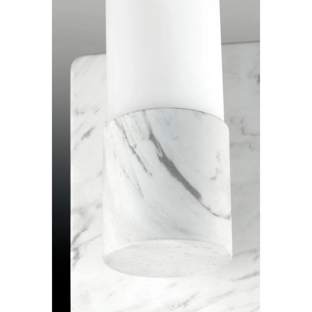 Blanco LED Collection 32" Faux White Marble Etched White Glass Luxe Bath Vanity Light by Progress Lighting 9 Blanco LED Collection 32" Faux White Marble Etched White Glass Luxe Bath Vanity Light by Progress Lighting - Image 7