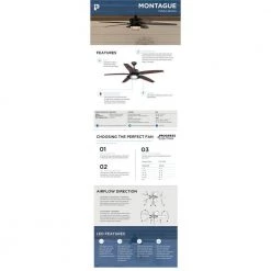 Montague Collection 60 in. LED Forged Black Indoor/Outdoor Ceiling Fan with Light Kit and Remote by Progress Lighting 27 Montague Collection 60 in. LED Forged Black Indoor/Outdoor Ceiling Fan with Light Kit and Remote by Progress Lighting -Progress Lighting Shop forged black progress lighting ceiling fans with lights p2564 8030k 76 1000