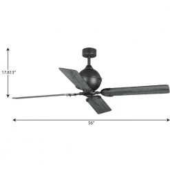 Royer 56 in. Forged Black Ceiling Fan by Progress Lighting -Progress Lighting Shop forged black progress lighting ceiling fans without lights p250010 080 76 1000