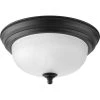1-Light Forged Black Flush Mount with Alabaster Glass by Progress Lighting -Progress Lighting Shop forged black progress lighting flush mount lights p3924 80 64 1000