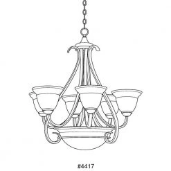 Torino Collection 6-Light Forged Bronze Tea-Stained Glass Transitional Chandelier Light by Progress Lighting -Progress Lighting Shop forged bronze progress lighting chandeliers p4417 77 44 1000
