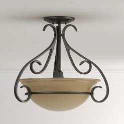 Torino 3-Light Forged Bronze Semi-Flush Mount by Progress Lighting -Progress Lighting Shop forged bronze progress lighting flush mount lights p3843 77 1d 1000