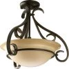 Torino 3-Light Forged Bronze Semi-Flush Mount by Progress Lighting -Progress Lighting Shop forged bronze progress lighting flush mount lights p3843 77 64 1000