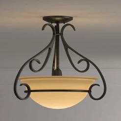 Torino 3-Light Forged Bronze Semi-Flush Mount by Progress Lighting -Progress Lighting Shop forged bronze progress lighting flush mount lights p3843 77 a0 1000