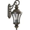 Nottington Collection 3-Light Forged Bronze Water Seeded Glass New Traditional Outdoor Large Wall Lantern Light by Progress Lighting -Progress Lighting Shop forged bronze progress lighting outdoor sconces p5837 77 64 1000
