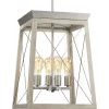 Briarwood 21 in. 4-Light Galvanized Farmhouse Foyer Chandelier with Painted Bleached Oak Frame by Progress Lighting -Progress Lighting Shop galvanized progress lighting chandeliers p500178 141 64 1000