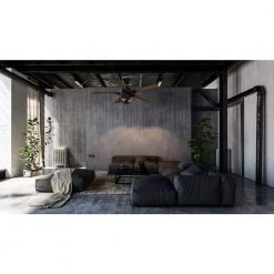 Greer Collection 54" 5 Blade Antique Nickel Farmhouse Ceiling Fan with LED Bulbs Included and Remote by Progress Lighting -Progress Lighting Shop gilded iron progress lighting ceiling fans with lights p2584 71 1f 1000