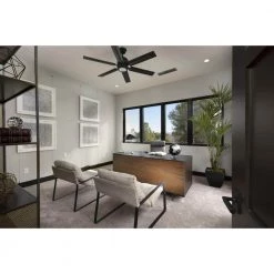 Glandon 60 in. 6-Blade Indoor Black-Gilded Iron Ceiling Fan for Living Room with LED Light and Remote by Progress Lighting -Progress Lighting Shop gilded iron progress lighting ceiling fans with lights p2586 7130k 76 1000