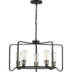 Foster Collection 5-Light Gilded Iron Farmhouse Chandelier Light by Progress Lighting
