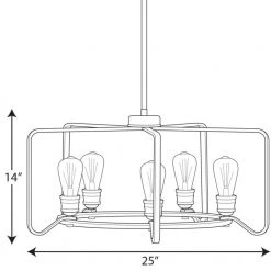 Foster Collection 5-Light Gilded Iron Farmhouse Chandelier Light by Progress Lighting -Progress Lighting Shop gilded iron progress lighting chandeliers p400153 071 fa 1000