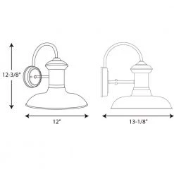 Brookside Collection 1-Light Gilded Iron LED 12.25 in. Outdoor Wall Lantern Sconce by Progress Lighting -Progress Lighting Shop gilded iron progress lighting outdoor sconces p5723 7130k9 1d 1000