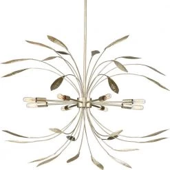 Mariposa 8-Light Gilded Silver Luxe Pendant Hanging Light by Progress Lighting