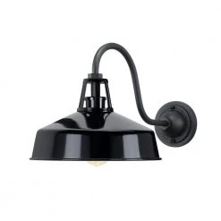 Perry Court 1-Light Gloss Black Outdoor Wall Lantern by Progress Lighting
