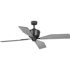 Chapin Collection 56" 4-Blade Black Graphite Modern Ceiling Fan for Bedrooms by Progress Lighting -Progress Lighting Shop graphite progress lighting ceiling fans without lights p250022 143 c3 1000