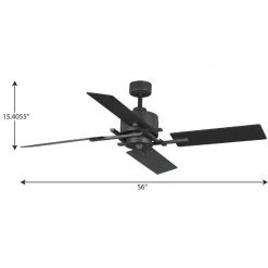Bedwin 56 in. Graphite Ceiling Fan by Progress Lighting -Progress Lighting Shop graphite progress lighting ceiling fans without lights p250024 143 76 1000