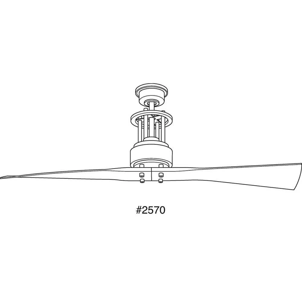 Spades 56 in. Indoor Graphite Black 2 Blade Minimalist Ceiling Fan with Remote by Progress Lighting 9 Spades 56 in. Indoor Graphite Black 2 Blade Minimalist Ceiling Fan with Remote by Progress Lighting - Image 7