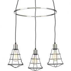 Gauge Collection 3-light Graphite Chandelier by Progress Lighting