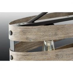 Gulliver Collection 38-1/2 in. Coastal 4-Light Graphite Coastal Linear Chandelier Light with Weathered Driftwood Frame by Progress Lighting -Progress Lighting Shop graphite progress lighting chandeliers p400097 143 d4 1000