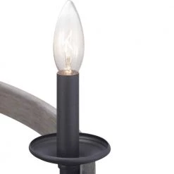 Gulliver Collection 35-1/4 in. 9-Light Graphite Coastal Chandelier with Weathered Gray Wood Accents for Dining Rooms by Progress Lighting -Progress Lighting Shop graphite progress lighting chandeliers p400159 143 4f 1000