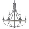 Gulliver Collection 35-1/4 in. 9-Light Graphite Coastal Chandelier with Weathered Gray Wood Accents for Dining Rooms by Progress Lighting -Progress Lighting Shop graphite progress lighting chandeliers p400159 143 64 1000