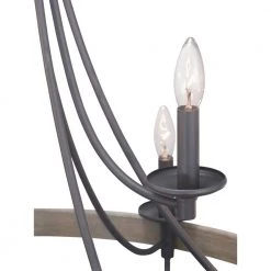 Gulliver Collection 35-1/4 in. 9-Light Graphite Coastal Chandelier with Weathered Gray Wood Accents for Dining Rooms by Progress Lighting -Progress Lighting Shop graphite progress lighting chandeliers p400159 143 c3 1000
