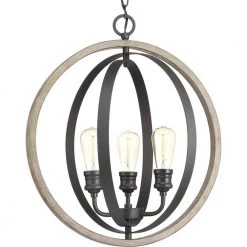 Conestee Collection 3-Light Graphite Pendant by Progress Lighting