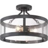 Gresham Collection 3-Light Graphite Semi- Flush Mount by Progress Lighting -Progress Lighting Shop graphite progress lighting flush mount lights p350119 143 64 1000