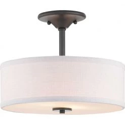 Inspire Collection 2-Light Graphite Semi-Flush Mount by Progress Lighting -Progress Lighting Shop graphite progress lighting flush mount lights p350129 143 fa 1000