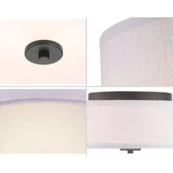 Inspire Collection 13 in. 2-Light Graphite Transitional Kitchen Ceiling Light Drum Flush Mount by Progress Lighting -Progress Lighting Shop graphite progress lighting flush mount lights p350130 143 44 1000