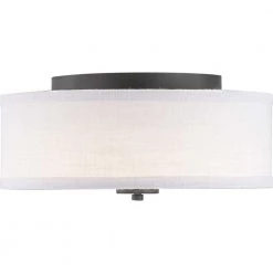 Inspire Collection Graphite Integrated LED Transitional Kitchen Ceiling Light Drum Flush Mount by Progress Lighting -Progress Lighting Shop graphite progress lighting flush mount lights p350135 143 30 66 1000