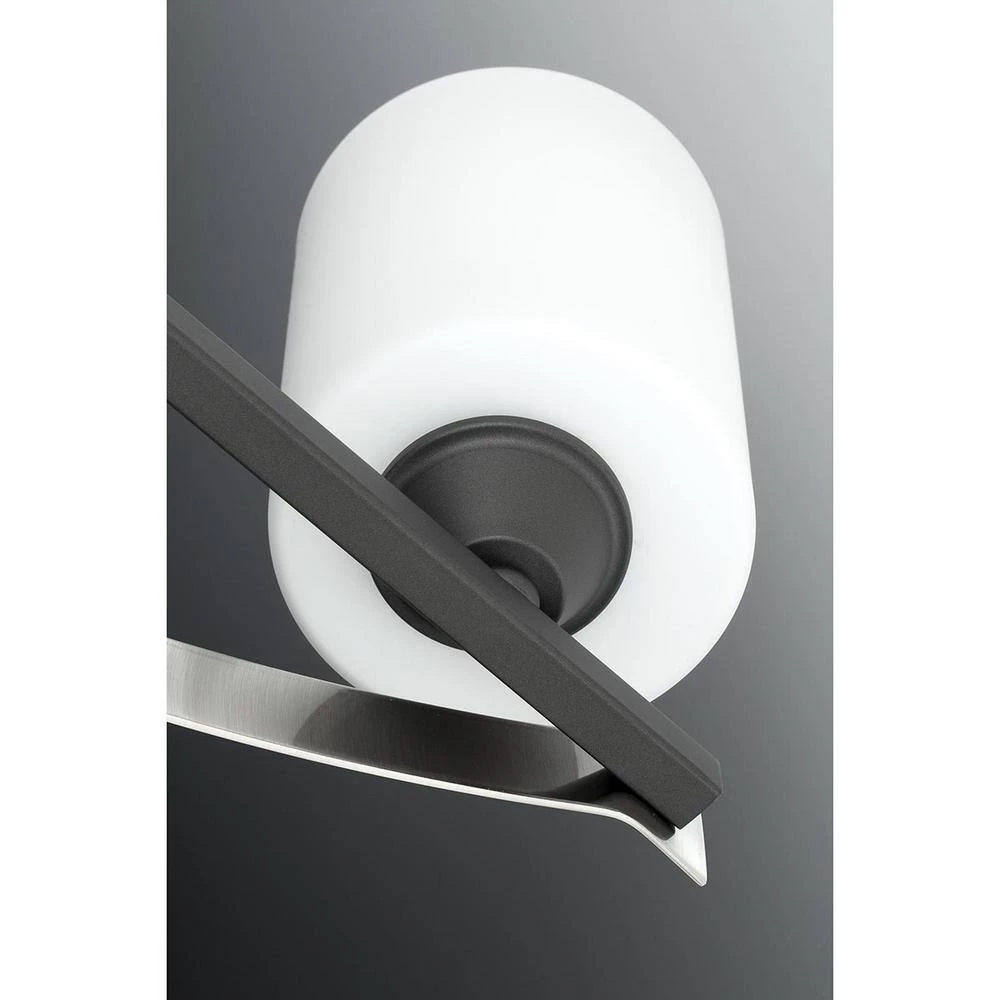 Dart Collection 3-Light Graphite Etched Glass Modern Bath Vanity Light by Progress Lighting 8 Dart Collection 3-Light Graphite Etched Glass Modern Bath Vanity Light by Progress Lighting - Image 6