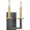 Blakely Collection 2-Light Graphite Clear Pattern Glass Modern Bath Vanity Light by Progress Lighting -Progress Lighting Shop graphite progress lighting vanity lighting p300214 143 64 1000
