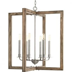 Turnbury Collection 6-Light Galvanized Finish Coastal Chandelier Light by Progress Lighting