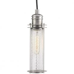 Industrial 1-Light Gray Galvanized Mini Pendant by Progress Lighting