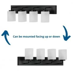 Merry Collection 30 in. 4-Light Matte Black Etched Glass Transitional Bathroom Vanity Light by Progress Lighting -Progress Lighting Shop matte black finish progress lighting vanity lighting p300330 031 c3 1000