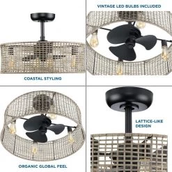 Belva 25.25 in. Matte Black 3-Blade AC Motor Coastal Ceiling Fan with Light by Progress Lighting 14 Belva 25.25 in. Matte Black 3-Blade AC Motor Coastal Ceiling Fan with Light by Progress Lighting -Progress Lighting Shop matte black progress lighting ceiling fans with lights p250068 31m wb 1f 1000