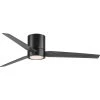 Braden 56 in. Integrated LED Indoor Matte Black Mid-Century Modern Ceiling Fan with Light Kit and Remote Control by Progress Lighting -Progress Lighting Shop matte black progress lighting ceiling fans with lights p2588 31m30k 64 1000