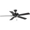 AirPro 52 in. Matte Black 5-Blade ENERGY STAR Rated AC Motor Traditional Ceiling Fan by Progress Lighting -Progress Lighting Shop matte black progress lighting ceiling fans without lights p250066 31m 64 1000