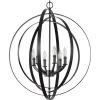 Equinox Collection Black Six-Light Sphere Pendant by Progress Lighting