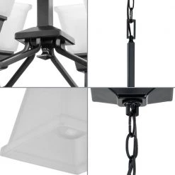 Clifton Heights Collection 26 in. 6-Light Matte Black Chandelier Light with Etched Glass Shades New Traditional by Progress Lighting 14 Clifton Heights Collection 26 in. 6-Light Matte Black Chandelier Light with Etched Glass Shades New Traditional by Progress Lighting -Progress Lighting Shop matte black progress lighting chandeliers p400119 31m 4f 1000