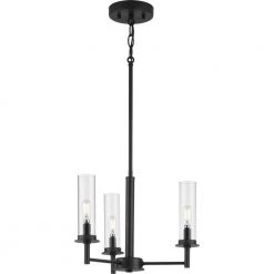 Kellwyn Collection 3-Light Matte Black Clear Glass Transitional Semi-Flush Mount Convertible Ceiling Light by Progress Lighting -Progress Lighting Shop matte black progress lighting chandeliers p400250 031 c3 1000