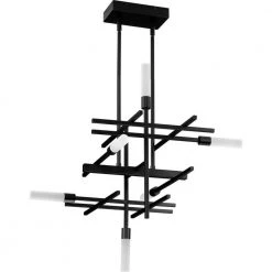 Quadrant LED Collection 6-Light Matte Black Frosted Glass LED Modern Chandelier Light by Progress Lighting 12 Quadrant LED Collection 6-Light Matte Black Frosted Glass LED Modern Chandelier Light by Progress Lighting -Progress Lighting Shop matte black progress lighting chandeliers p400264 031 30 c3 1000