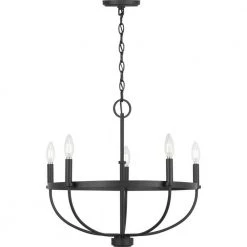 Camperdown 5-Light Matte Black Chandelier by Progress Lighting -Progress Lighting Shop matte black progress lighting chandeliers p400285 31m 1f 1000