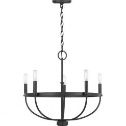 Camperdown 5-Light Matte Black Chandelier by Progress Lighting -Progress Lighting Shop matte black progress lighting chandeliers p400285 31m 44 1000