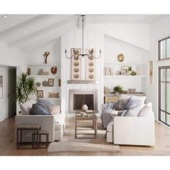 Canebrake 6-Light Matte Black Farmhouse Chandelier Light by Progress Lighting -Progress Lighting Shop matte black progress lighting chandeliers p400292 31m 4f 1000