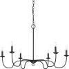 Canebrake 6-Light Matte Black Farmhouse Chandelier Light by Progress Lighting -Progress Lighting Shop matte black progress lighting chandeliers p400292 31m 64 1000